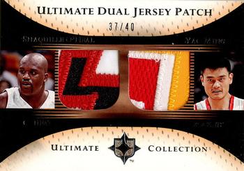 2005-06 Upper Deck Ultimate Collection - Ultimate Dual Jersey Patches #DP-OM Shaquille O'Neal / Yao Ming Front