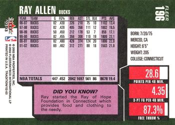 2002-03 Fleer Tradition #196 Ray Allen Back
