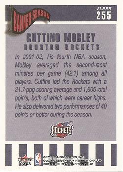 2002-03 Fleer Tradition #255 Cuttino Mobley Back