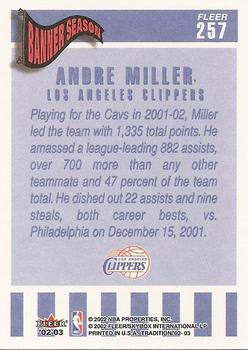 2002-03 Fleer Tradition #257 Andre Miller Back