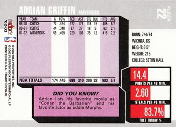 2002-03 Fleer Tradition #22 Adrian Griffin Back
