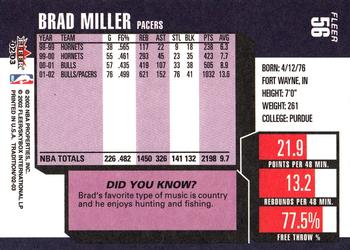 2002-03 Fleer Tradition #56 Brad Miller Back