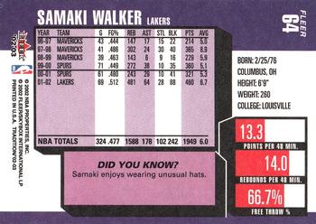2002-03 Fleer Tradition #64 Samaki Walker Back