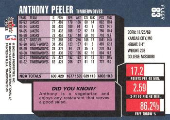 2002-03 Fleer Tradition #83 Anthony Peeler Back