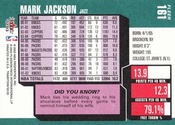 2002-03 Fleer Tradition #161 Mark Jackson Back