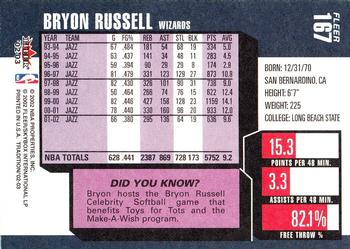 2002-03 Fleer Tradition #167 Bryon Russell Back