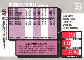 2002-03 Fleer Tradition #177 Michael Finley Back