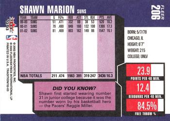 2002-03 Fleer Tradition #206 Shawn Marion Back