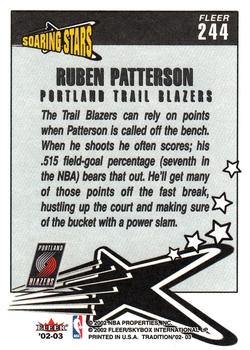 2002-03 Fleer Tradition #244 Ruben Patterson Back