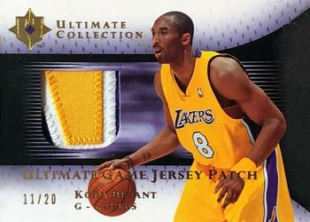 2005-06 Upper Deck Ultimate Collection - Ultimate Game Jersey Patches Gold #UJP-KB Kobe Bryant Front