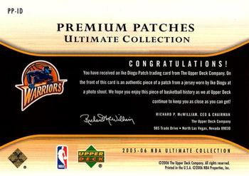 2005-06 Upper Deck Ultimate Collection - Premium Patches #PP-ID Ike Diogu Back