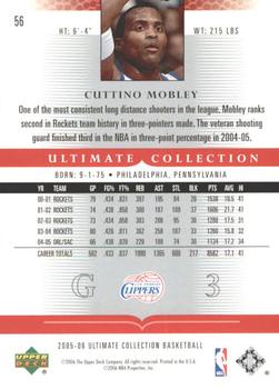 2005-06 Upper Deck Ultimate Collection - Red #56 Cuttino Mobley Back