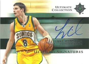 2005-06 Upper Deck Ultimate Collection - Ultimate Signatures #US-LR Luke Ridnour Front