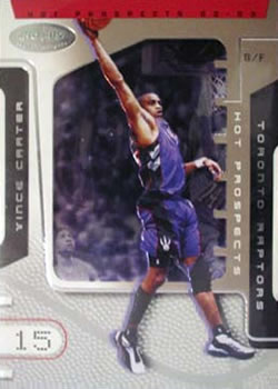 2002-03 Hoops Hot Prospects #1 Vince Carter Front