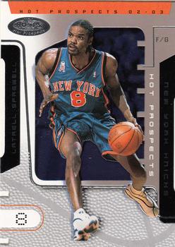 2002-03 Hoops Hot Prospects #3 Latrell Sprewell Front
