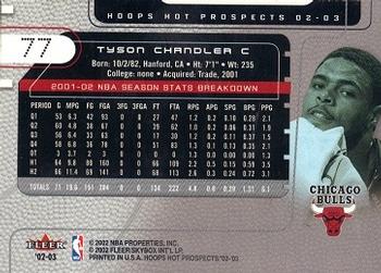 2002-03 Hoops Hot Prospects #77 Tyson Chandler Back