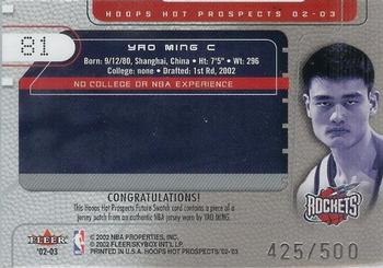 2002-03 Hoops Hot Prospects #81 Yao Ming Back