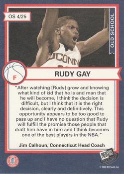 2006 Press Pass - Old School #OS4 Rudy Gay Back