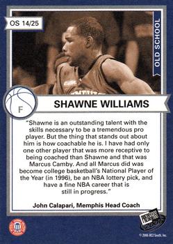 2006 Press Pass - Old School #OS14 Shawne Williams Back
