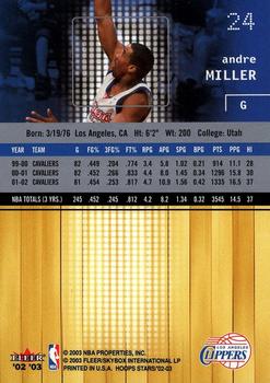 2002-03 Hoops Stars #24 Andre Miller Back