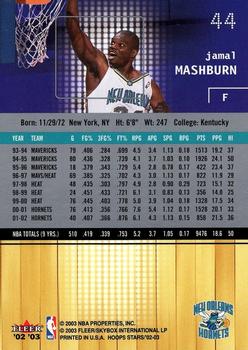2002-03 Hoops Stars #44 Jamal Mashburn Back