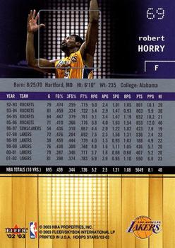 2002-03 Hoops Stars #69 Robert Horry Back