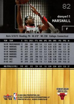 2002-03 Hoops Stars #82 Donyell Marshall Back