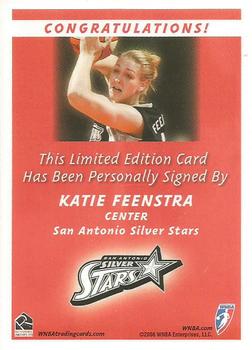 2006 Rittenhouse WNBA - Autographs #NNO Katie Feenstra Back