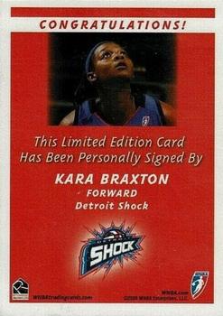 2006 Rittenhouse WNBA - Autographs #NNO Kara Braxton Back