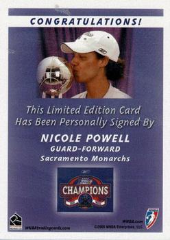 2006 Rittenhouse WNBA - Autographs #NNO Nicole Powell Back