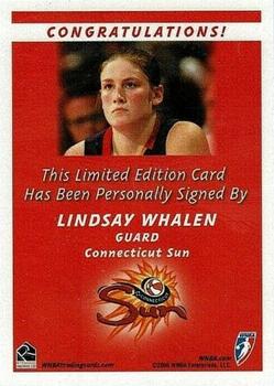 2006 Rittenhouse WNBA - Autographs #NNO Lindsay Whalen Back
