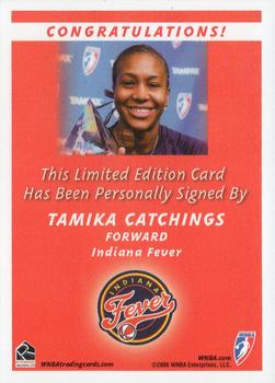 2006 Rittenhouse WNBA - Autographs #NNO Tamika Catchings Back