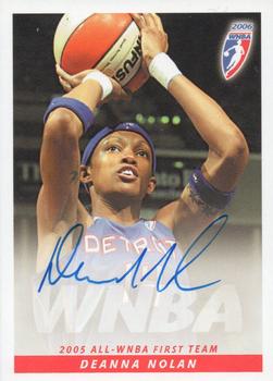 2006 Rittenhouse WNBA - Autographs #NNO Deanna Nolan Front