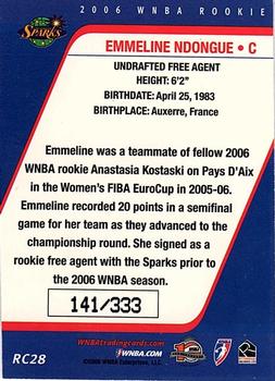 2006 Rittenhouse WNBA - Rookies #RC28 Emmeline Ndongue Back