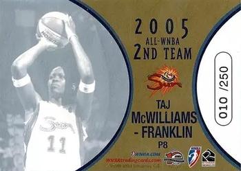 2006 Rittenhouse WNBA - Patches #P8 Taj McWilliams-Franklin Back