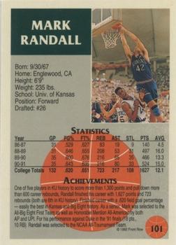 1991 Front Row Update - Bonus Card Exchange #101 Mark Randall Back