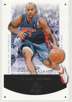 2002-03 SP Authentic #24 Chucky Atkins Front