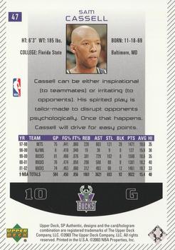 2002-03 SP Authentic #47 Sam Cassell Back