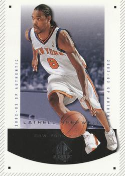 2002-03 SP Authentic #63 Latrell Sprewell Front
