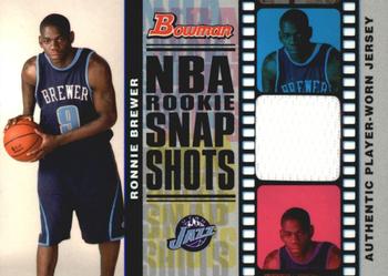 2006-07 Bowman - Rookie Snapshots Relics #RSR-RBR Ronnie Brewer Front
