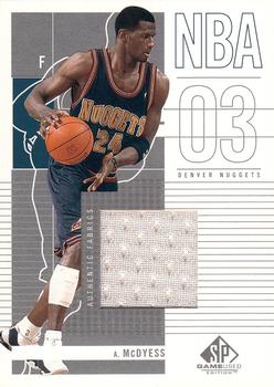 2002-03 SP Game Used #23 Antonio McDyess Front