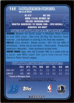 2006-07 Bowman - Silver #152 Maurice Ager Back