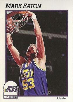 1991-92 Hoops Utah Jazz Team Night Sheet SGA #NNO Mark Eaton Front