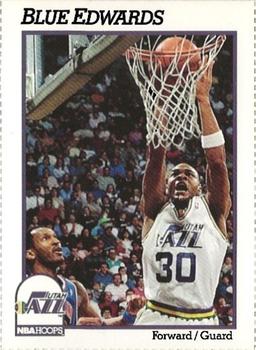 1991-92 Hoops Utah Jazz Team Night Sheet SGA #NNO Blue Edwards Front