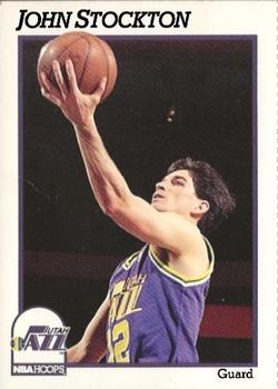 1991-92 Hoops Utah Jazz Team Night Sheet SGA #NNO John Stockton Front