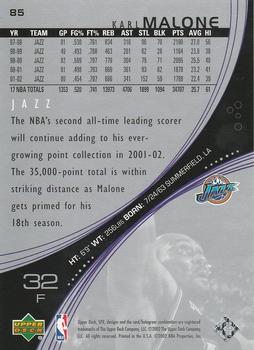 2002-03 SPx #85 Karl Malone Back