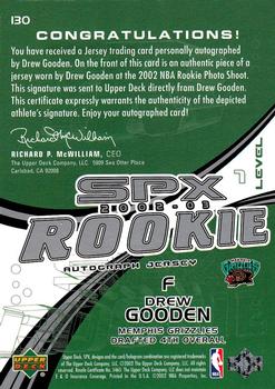 2002-03 SPx #130 Drew Gooden Back