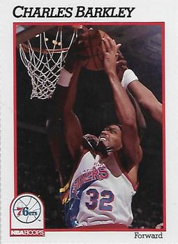 1991-92 Hoops Philadelphia 76ers Team Night Sheet SGA #NNO Charles Barkley Front