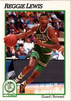 1991-92 Hoops Boston Celtics Team Night Sheet SGA #NNO Reggie Lewis Front