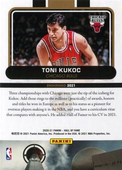 2021 Panini Basketball Hall of Fame #NNO Toni Kukoc Back